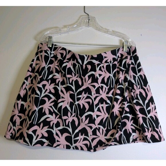 Jones New York Women’s XL Palm Print Skort Stretch Cotton Summer Tropical Resort - Picture 2 of 7